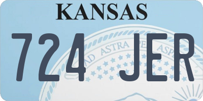 KS license plate 724JER