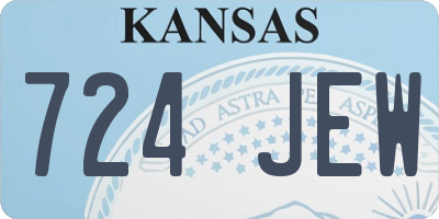 KS license plate 724JEW