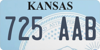 KS license plate 725AAB