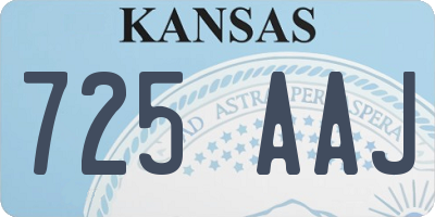 KS license plate 725AAJ