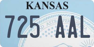 KS license plate 725AAL