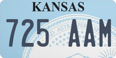 KS license plate 725AAM