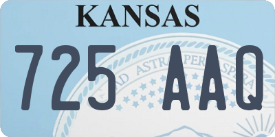 KS license plate 725AAQ