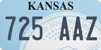 KS license plate 725AAZ