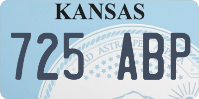 KS license plate 725ABP