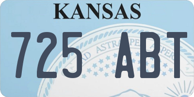 KS license plate 725ABT