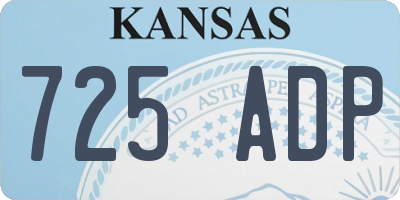 KS license plate 725ADP