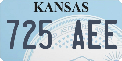 KS license plate 725AEE