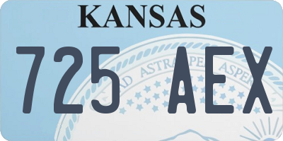KS license plate 725AEX