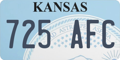 KS license plate 725AFC