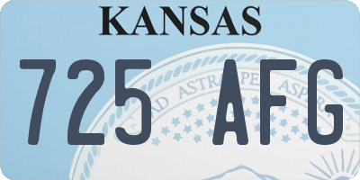 KS license plate 725AFG