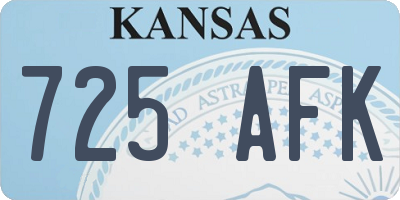 KS license plate 725AFK