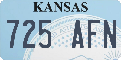 KS license plate 725AFN