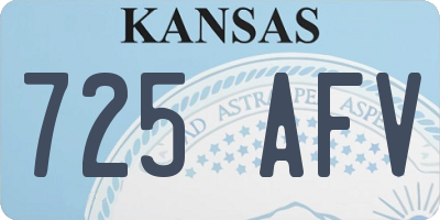 KS license plate 725AFV