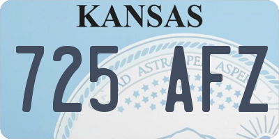 KS license plate 725AFZ