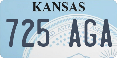 KS license plate 725AGA
