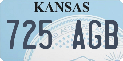 KS license plate 725AGB