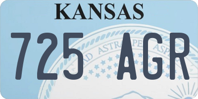 KS license plate 725AGR