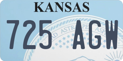 KS license plate 725AGW