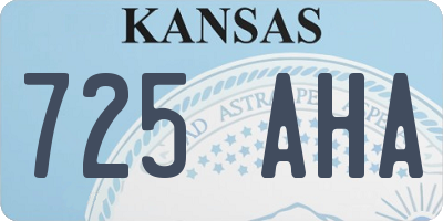 KS license plate 725AHA