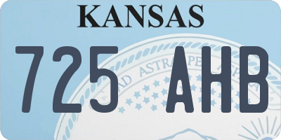 KS license plate 725AHB