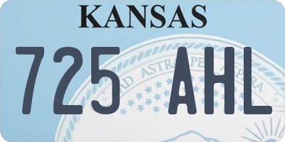 KS license plate 725AHL