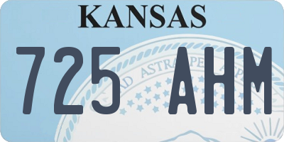 KS license plate 725AHM