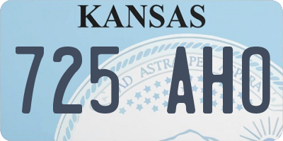 KS license plate 725AHO