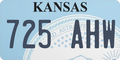 KS license plate 725AHW