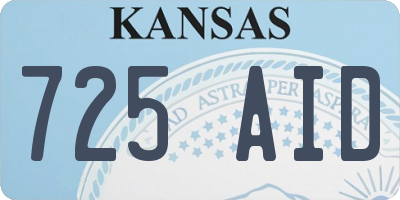 KS license plate 725AID