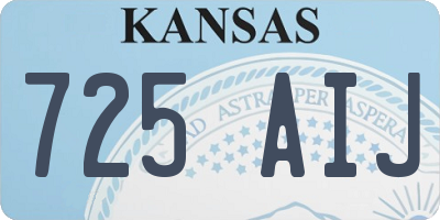 KS license plate 725AIJ
