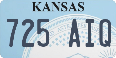 KS license plate 725AIQ