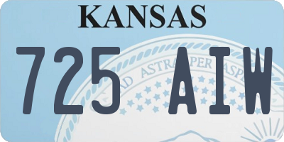 KS license plate 725AIW