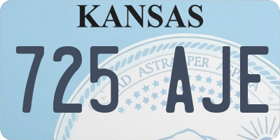 KS license plate 725AJE