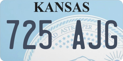 KS license plate 725AJG