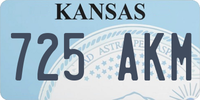 KS license plate 725AKM
