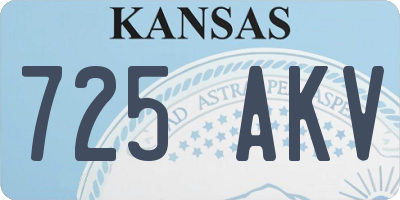KS license plate 725AKV
