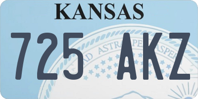KS license plate 725AKZ