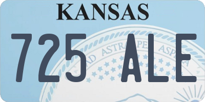KS license plate 725ALE
