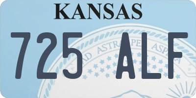 KS license plate 725ALF