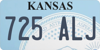 KS license plate 725ALJ