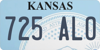 KS license plate 725ALO