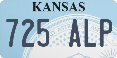 KS license plate 725ALP