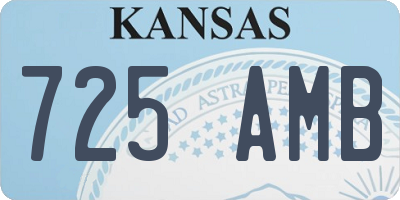 KS license plate 725AMB
