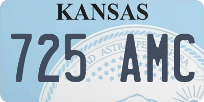 KS license plate 725AMC