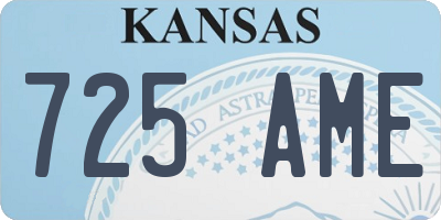 KS license plate 725AME