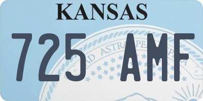 KS license plate 725AMF