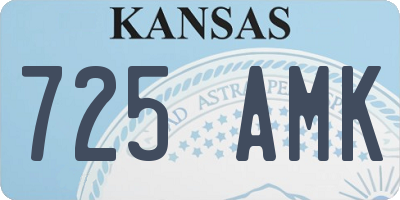 KS license plate 725AMK