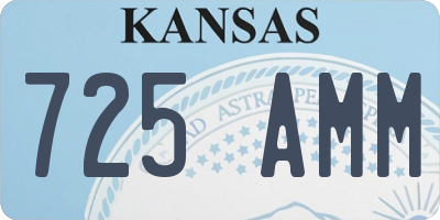 KS license plate 725AMM