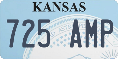 KS license plate 725AMP